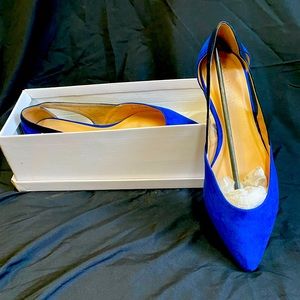 Long tall sally, blue suede shoes 🎼🤩 Size 10, flats BNIB!